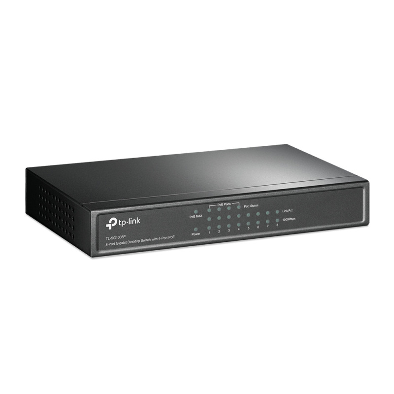 Switch Gigabit PoE no administrable de 8 puertos 10/100/1000 Mbps solo 4 puertos PoE para escritorio image 6