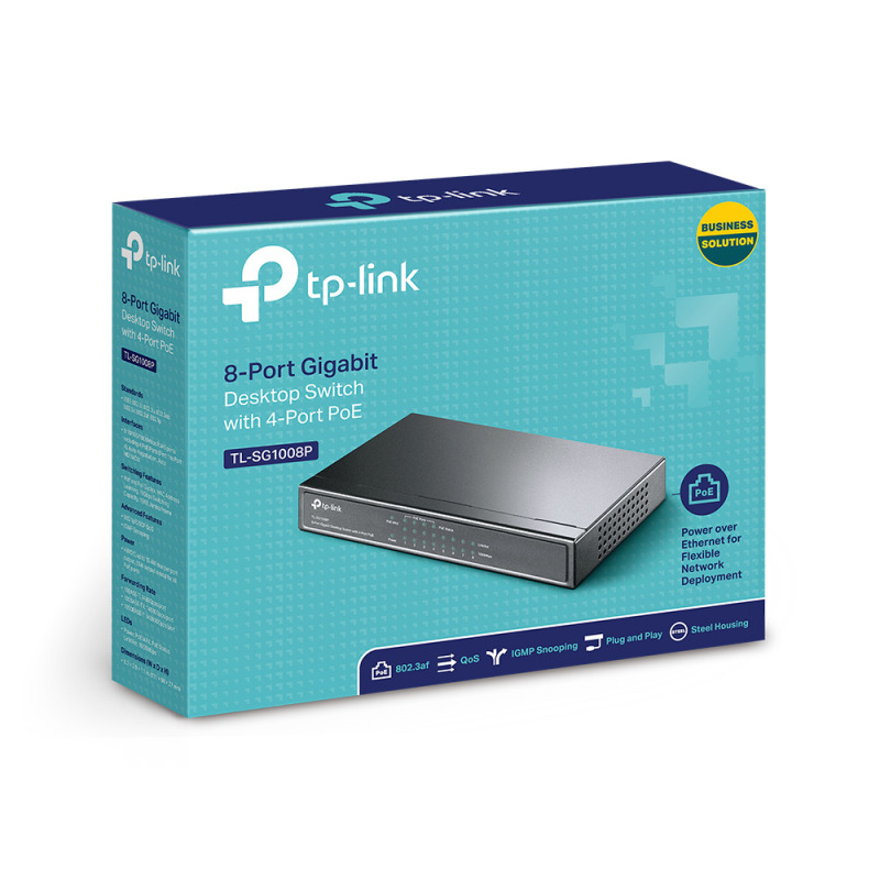 Switch Gigabit PoE no administrable de 8 puertos 10/100/1000 Mbps solo 4 puertos PoE para escritorio image 9