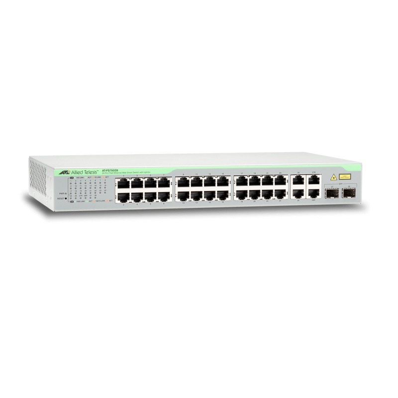 Switch WebSmart de 24 puertos 10/100 Mbps  2 puertos 10/100/1000 Mbps  2 SFP Gigabit Combo