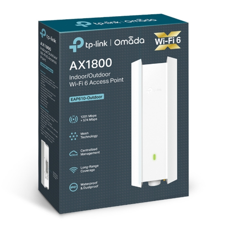 Punto de Acceso Omada ExteriorInterior / WiFi 6 AX1800 MUMIMO 2x2 / Mesh Omada / Alta Densidad de Usuarios / Configuración por Controlador o StandAlone / Para Montaje en Mástil/ Pared / Alimentación PoE image 9