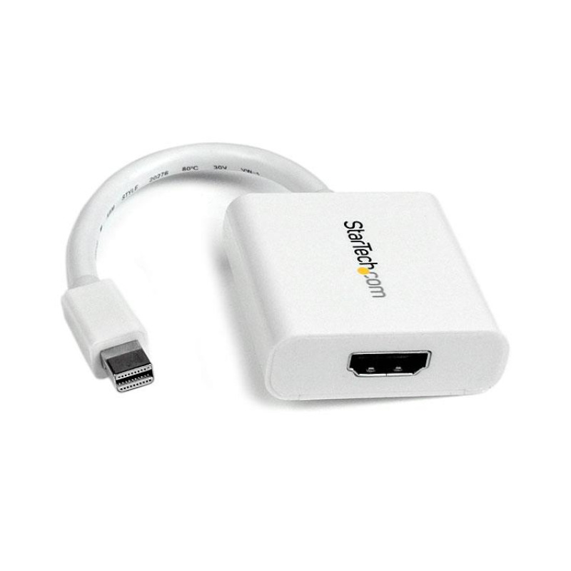 ADAPTADOR DE VIDEO MINI DISPLAYPORT® A HDMI® - CABLE CONVERTIDOR - HEMBRA HDMI - MACHO MINI DP - 1920X1200 - PASIVO - BLANCO - STARTECH.COM MOD. MDP2HDW image 3