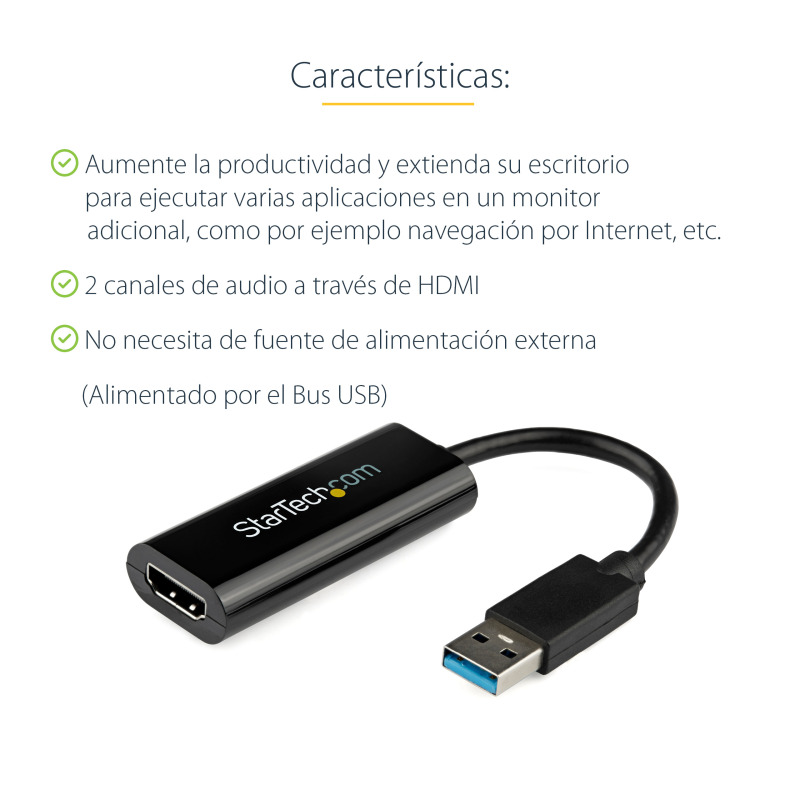 ADAPTADOR DE VIDEO EXTERNO - TARJETA DE VIDEO EXTERNA - ADAPTADOR DE VIDEO USB 3.0 A HDMI® - SOLO WINDOWS - CABLE CONVERTIDOR COMPACTO - STARTECH.COM MOD. USB32HDES image 18