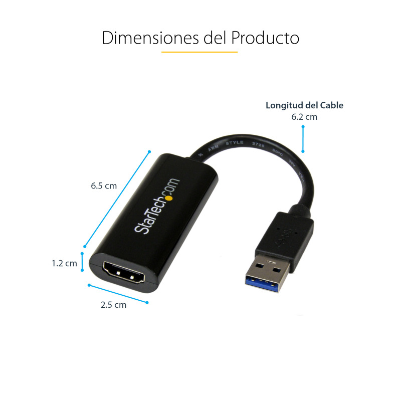 ADAPTADOR DE VIDEO EXTERNO - TARJETA DE VIDEO EXTERNA - ADAPTADOR DE VIDEO USB 3.0 A HDMI® - SOLO WINDOWS - CABLE CONVERTIDOR COMPACTO - STARTECH.COM MOD. USB32HDES image 19