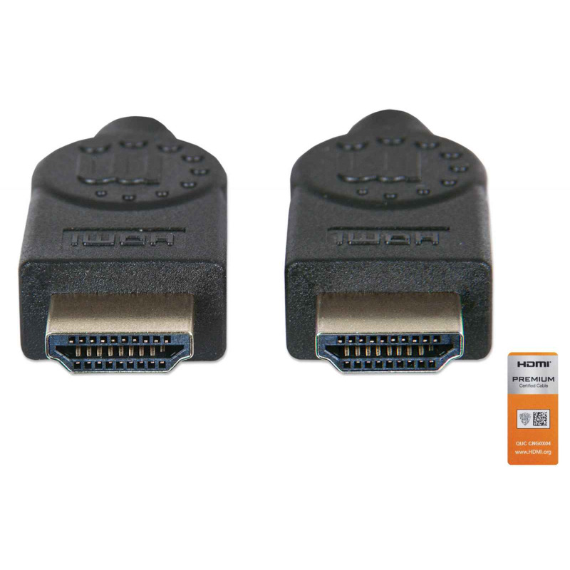 MANHATTAN 355353 - Cable HDMI de Alta Velocidad con Canal Ethernet, Versión Premium / 4K@60Hz UHD, HEC, ARC, 3D / ancho de banda de 18 Gbps / HDMI Macho a Macho, Blindado /3.0 m (3 ft.) / Negro image 6