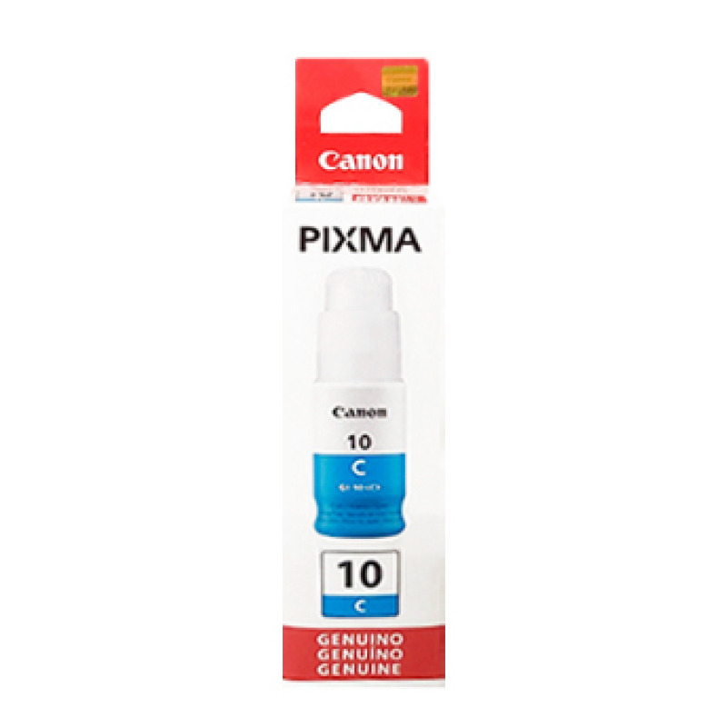 BOTELLA DE TINTA CANON GI-10C CYAN,TINTA CONTINUA,RENDIMIENTO 7700 PAGINAS,COMPATIBLE: G6010,G5010,GM2010 image 3