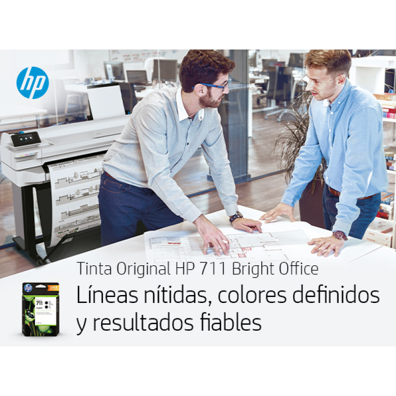 TINTA HP LF 711 CZ136A AMARILLO DESIGNJET T120/T520 29ML (3-PACK) image 5