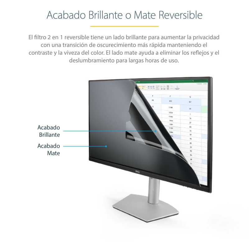 FILTRO DE PRIVACIDAD PARA MONITOR DE 24 - OPACO O CON BRILLO - REDUCCIóN DE LA LUZ AZUL - MICA DE PRIVACIDAD (PRIVSCNMON24) - STARTECH.COM MOD. PRIVSCNMON24 image 13