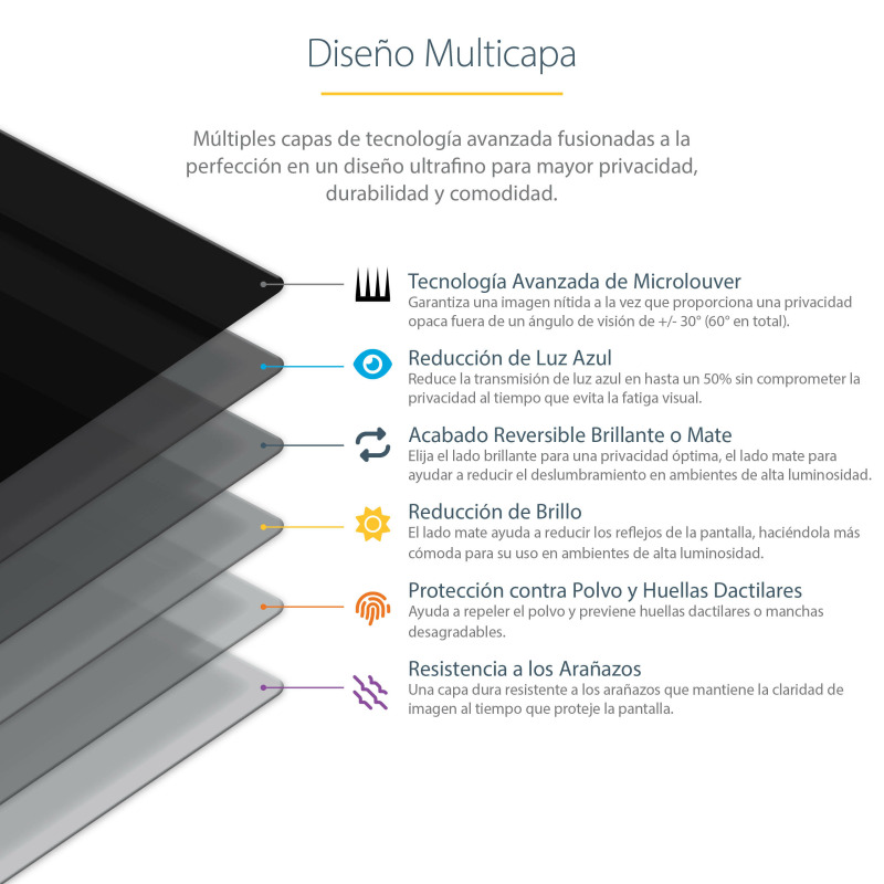 FILTRO DE PRIVACIDAD PARA MONITOR DE 24 - OPACO O CON BRILLO - REDUCCIóN DE LA LUZ AZUL - MICA DE PRIVACIDAD (PRIVSCNMON24) - STARTECH.COM MOD. PRIVSCNMON24 image 16