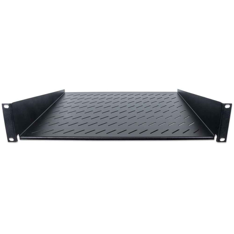 INTELLINET 712514 Charola fija, 2U, 19" 2U, 2 puntos frontales de montaje, 40.0 cm de profundidad, Ventilada, Negro (Sobre Pedido) image 8