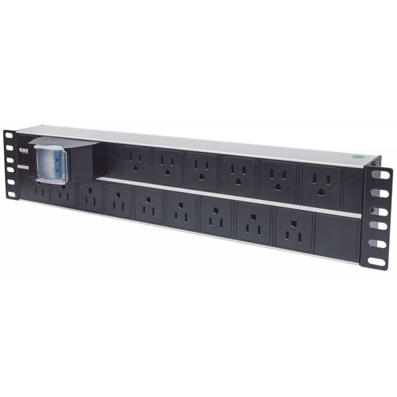 BARRA PDU,INTELLINET,714075, 15 CONT. GAB/RACK 19, 2U, CONTRA CORTO CIRCUITO