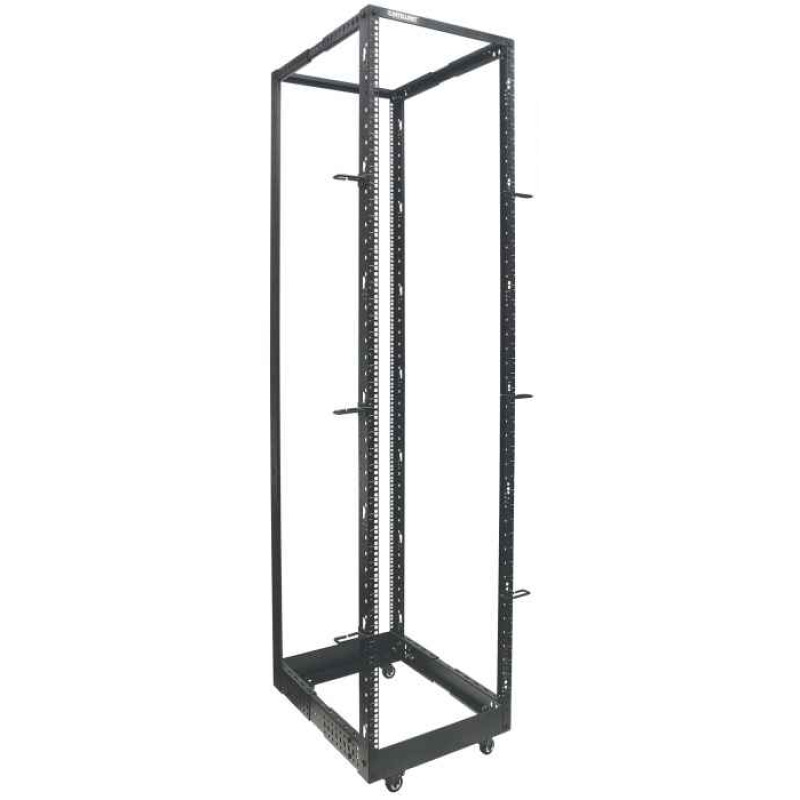 INTELLINET 714259 - Rack abierto de 4 postes de 19" / 45UR / Profundidad Ajustable desde 55.8 a 101.6 cm / Opción de usar ruedas, pies o atornillar al piso / Color negro image 4