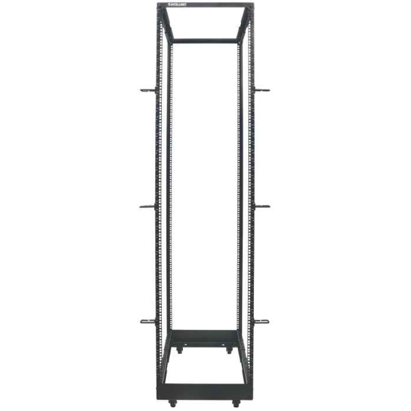 INTELLINET 714259 - Rack abierto de 4 postes de 19" / 45UR / Profundidad Ajustable desde 55.8 a 101.6 cm / Opción de usar ruedas, pies o atornillar al piso / Color negro image 5