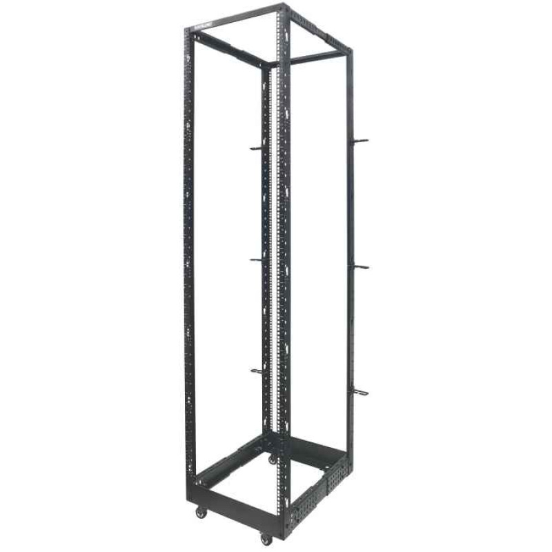 INTELLINET 714259 - Rack abierto de 4 postes de 19" / 45UR / Profundidad Ajustable desde 55.8 a 101.6 cm / Opción de usar ruedas, pies o atornillar al piso / Color negro image 6