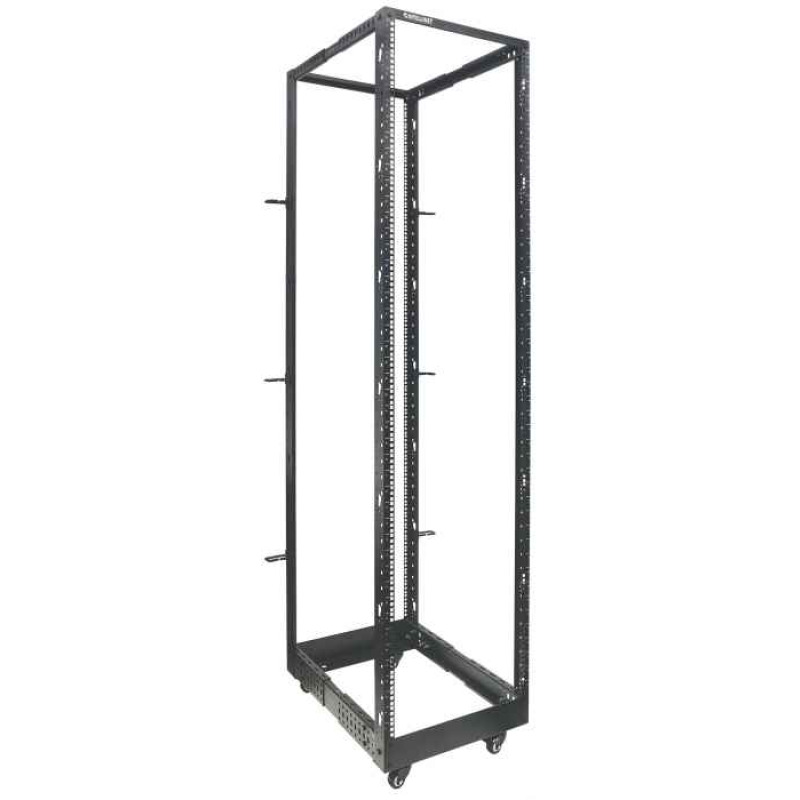INTELLINET 714259 - Rack abierto de 4 postes de 19" / 45UR / Profundidad Ajustable desde 55.8 a 101.6 cm / Opción de usar ruedas, pies o atornillar al piso / Color negro image 7