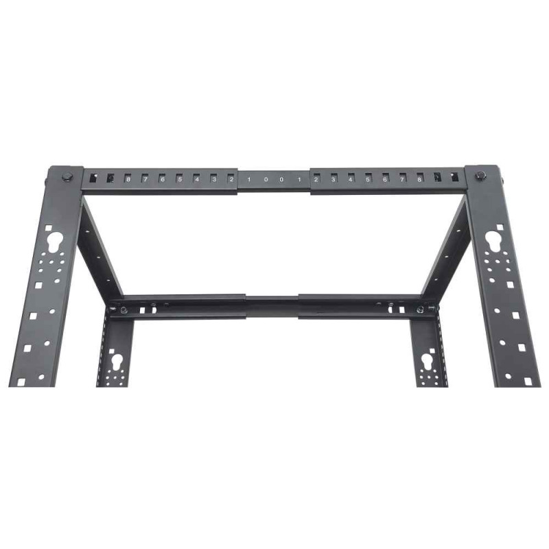 INTELLINET 714259 - Rack abierto de 4 postes de 19" / 45UR / Profundidad Ajustable desde 55.8 a 101.6 cm / Opción de usar ruedas, pies o atornillar al piso / Color negro image 13
