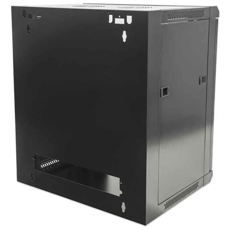 INTELLINET 711951- Gabinete mural de 19" / 15 UR / 570x600mm / Flatpack / Negro / 60 Kg / Puerta de cristal templado / Apertura de más de 180° image 8