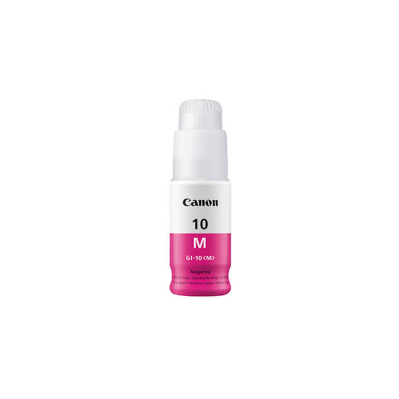 BOTELLA DE TINTA CANON GI-10M MAGENTA,TINTA CONTINUA,RENDIMIENTO 7700 PAGINAS,COMPATIBLE: G6010,G5010,GM2010