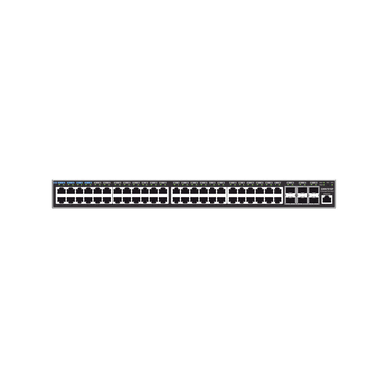 Switch Capa 3 PoE Administrable / 48 puertos 10/100/1000 Mbps  6 Puertos SFP de 10 Gigabits / Hasta 740W / Compatible con GWN Cloud