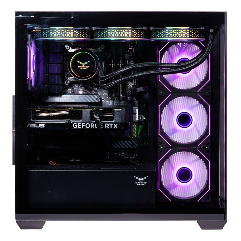 GABINETE NACEB (NA-0637N) GAMER, MEDIA TORRE ATX, 4*VENTILADORES, CRISTAL TEMPLADO, NEGRO