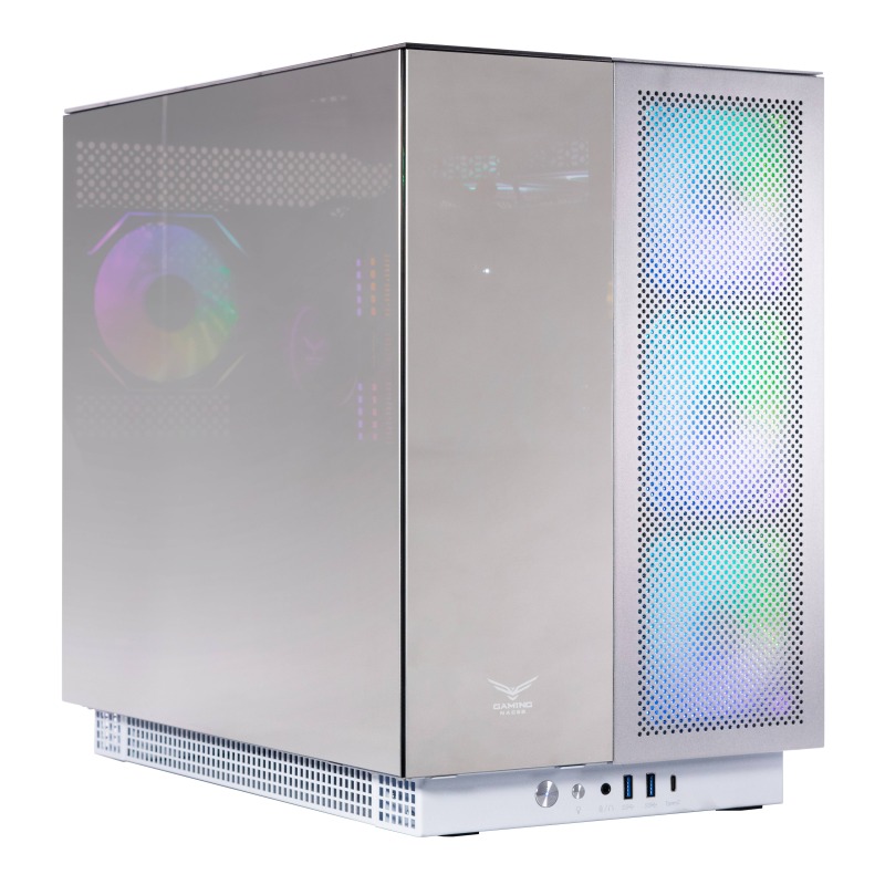 GABINETE NACEB (NA-0640) GAMER E-ATX, ALUMINIO Y CRISTAL TEMPLADO, 8*VENTILADORES(NO INCLUIDOS)