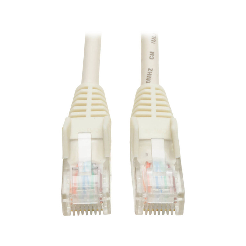 Tripp Lite N001-003-WH Cable Ethernet (UTP) Moldeado Snagless Cat5e 350 MHz (RJ45 M/M), PoE - Blanco, 91 cm [3 pies]