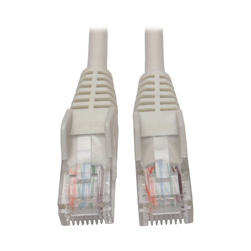 Tripp Lite N001-005-WH Cable Ethernet (UTP) Moldeado Snagless Cat5e 350 MHz (RJ45 M/M), PoE - Blanco, 1.52 m [5 pies]
