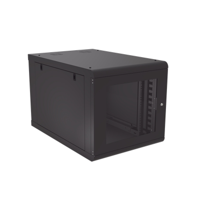 Gabinete de Pared 12U de 1027 mm de Profundidad Máxima Profundidad y Protección en Acero Reforzado Ideal para UPS y Servidores de 19