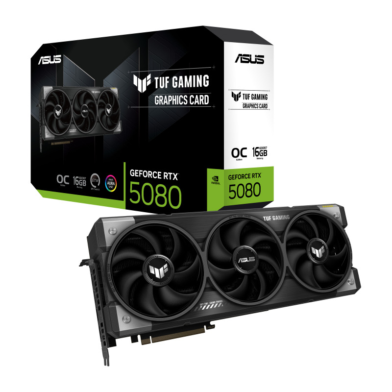 TARJETA DE VIDEO ASUS NVIDIA RTX5080 /PCIE X16 5.0 /16GB GDDR7 /2X HDMI /3X DP /ESTANDAR /GAMA ALTA image 11