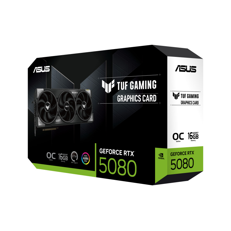 TARJETA DE VIDEO ASUS NVIDIA RTX5080 /PCIE X16 5.0 /16GB GDDR7 /2X HDMI /3X DP /ESTANDAR /GAMA ALTA image 12