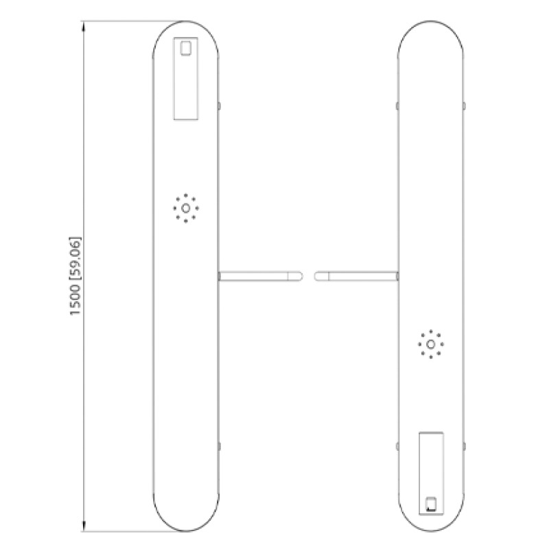 DAHUA ASGB521H-D - Swing Barrier Media para exterior/ 1 Carril/ Motor Electrico CD/ Acero Inoxidable/ Puerto RS232/ Soporta Conteo de Entrada y Salida/ 20personas x minuto/ Entrada de Alarma de Incendio para desbloqueo/ image 4