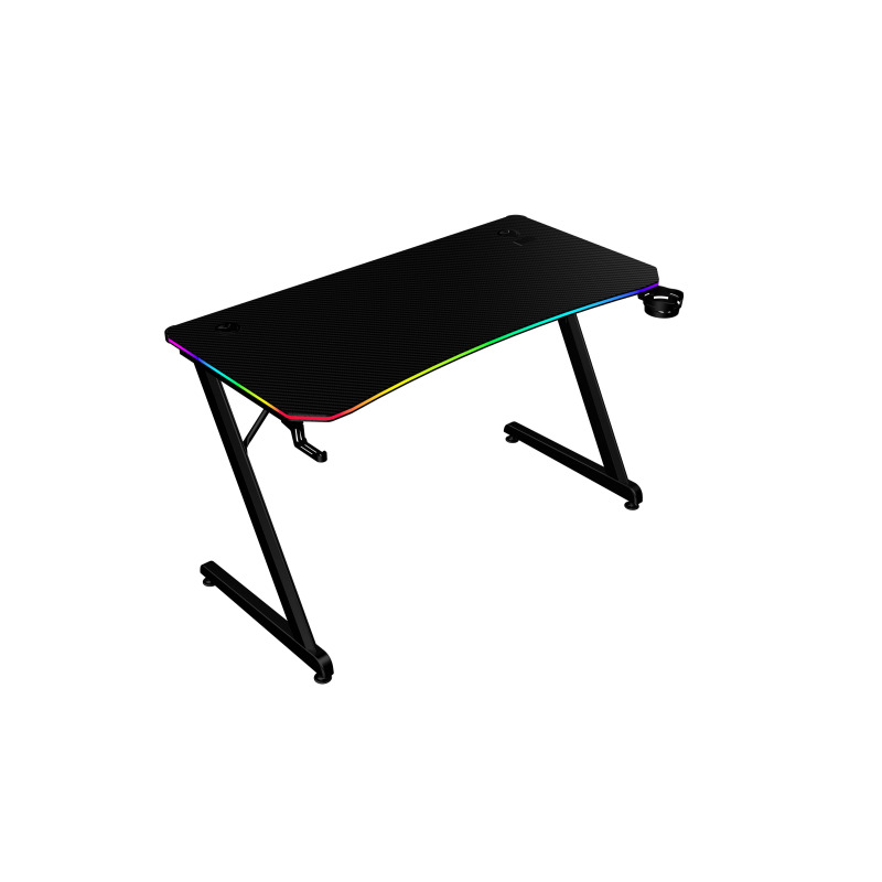 ESCRITORIO GAMER BALAM RUSH OLYMPUS SPOT GLOW PRO MRX8000 / ERGONOMICO / ESTRUCTURA Z / ANTIRRAYAS/ ILUMINACION RGB / PORTAVASOS Y GANCHO PARA AUDIFONOS / MAX 100 KG / NEGRO / BR-941372