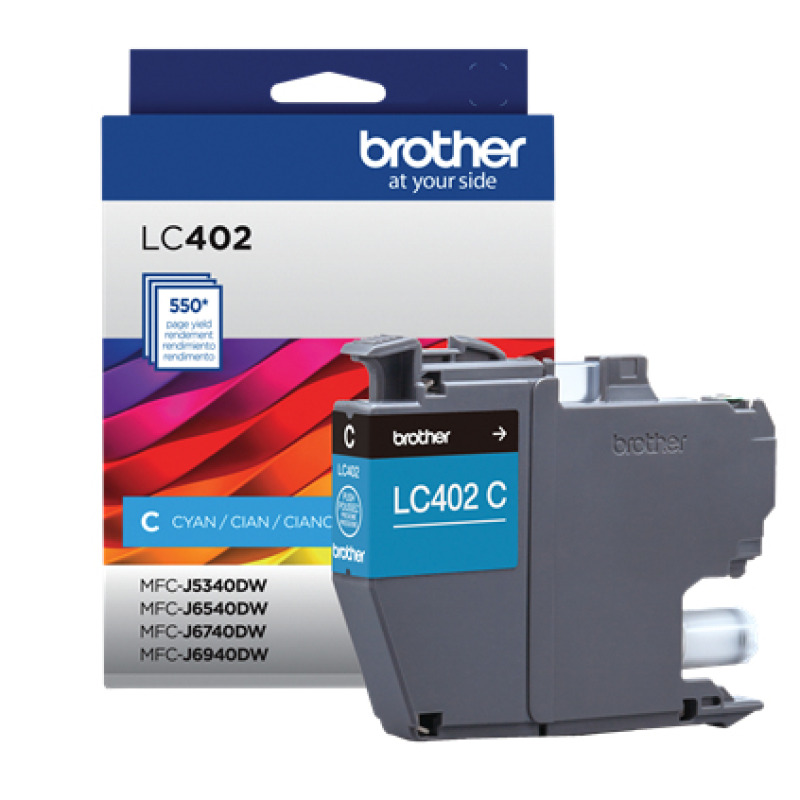 CARTUCHO BROTHER LC402C CYAN, RENDIMIENTO 550 PAGINAS image 3