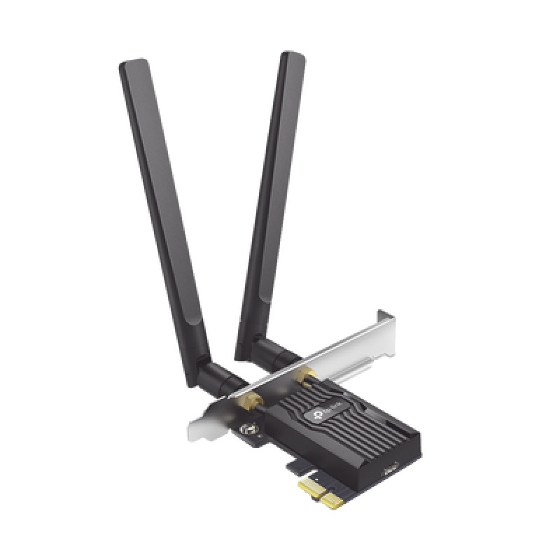Adaptador PCIe inalámbrico doble banda AX3000 Mbps / Seguridad Inalámbrica WPA3 /Antena de alta ganancia / Tecnología MUMUMO 2X2 / Soporte de perfil bajo y Altura completa / Bluetooth 52