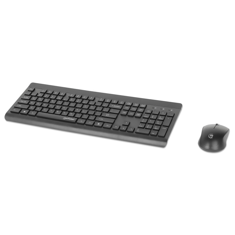 Manhattan 180771 teclado Ratón incluido Universal RF inalámbrico QWERTY Negro