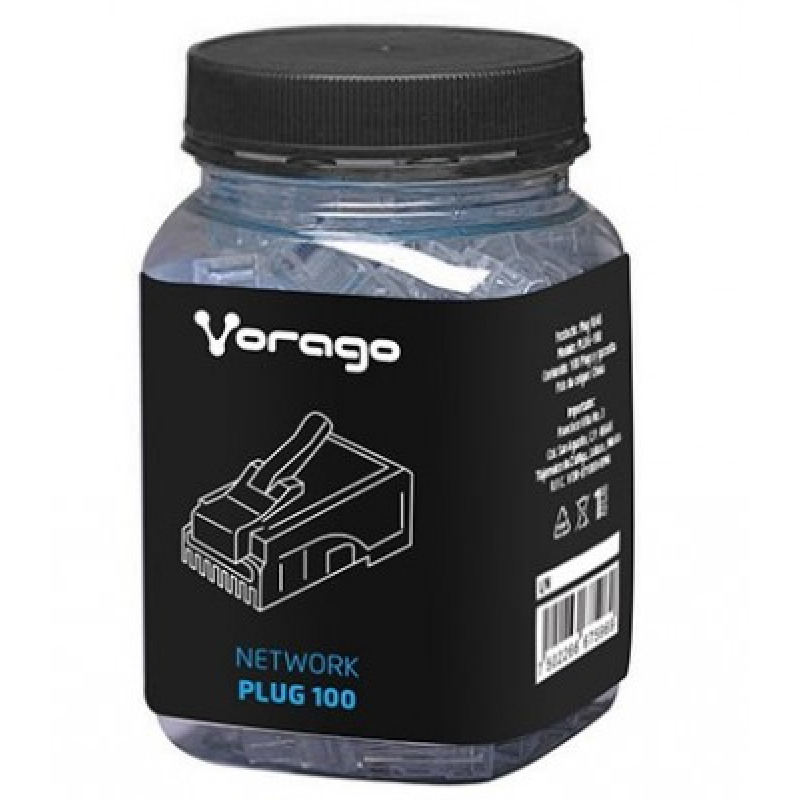 PLUG VORAGO PLUG-100 RJ45 CAT5 BOTE 100 PZAS image 2