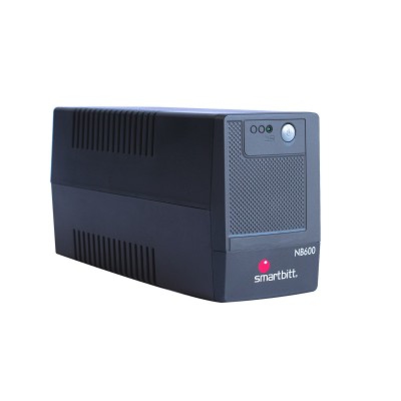 NO-BREAK SMARTBITT 600VA/300 W, CLAVIJA NEMA 5-15P, 4 CONTACTOS TIPO NEMA 5-15R, TODOS CON RESPALDO DE BATERIAS, REGULACION Y SUPRESION DE PICOS.