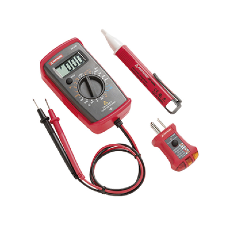 KIT Básico 3 en 1 con Multímetro Digital  Detector de Tensión sin Contacto  Comprobador de Fase GFCI