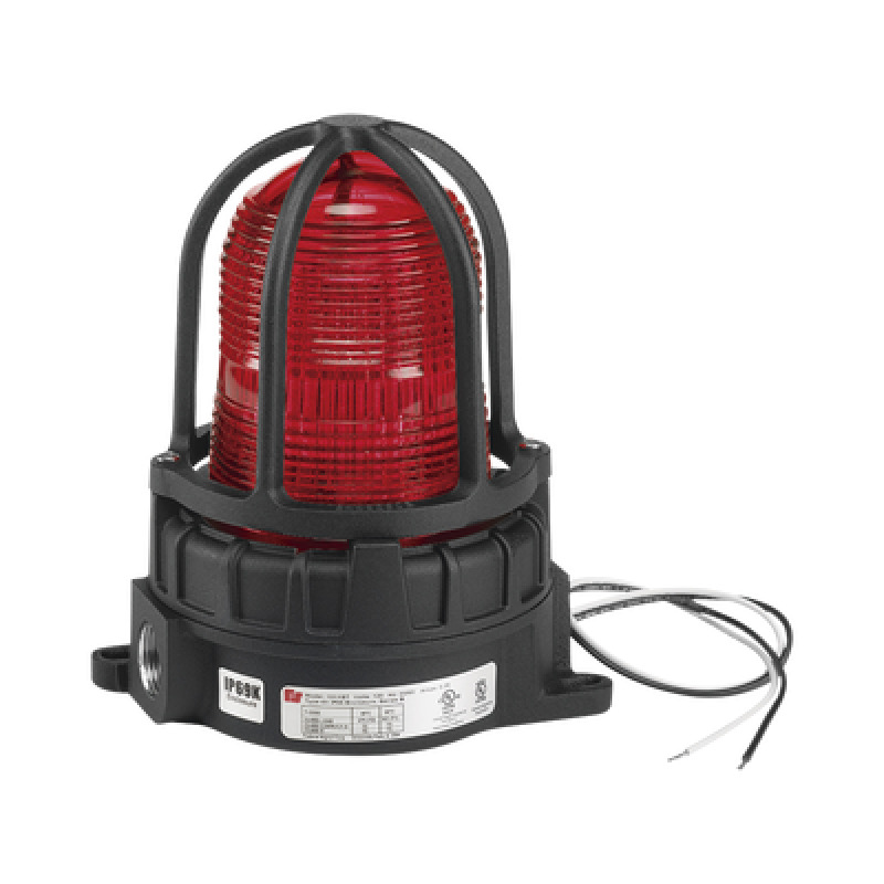 Luz de advertencia LED para ubicaciónes peligrosas montaje para superficies 120/240Vca rojo