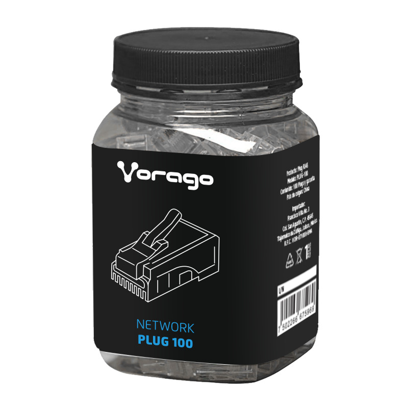 PLUG VORAGO PLUG-100 RJ45 CAT5 BOTE 100 PZAS image 5