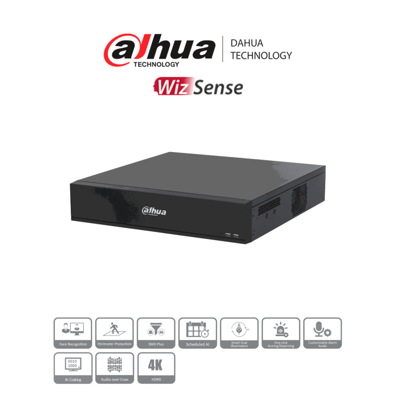 DAHUA DH-XVR7816S-4K-I3 -DVR de 16 Canales 4k/ WizSense/ H.265+/ 8 Bahías de Discos Duros/ +16 Canales IP/ 6 Canales con Reconocimiento Facial/ SMD Plus/ Codificación IA/ IoT & POS/ #XVRPRO/ #LoNuevo image 2