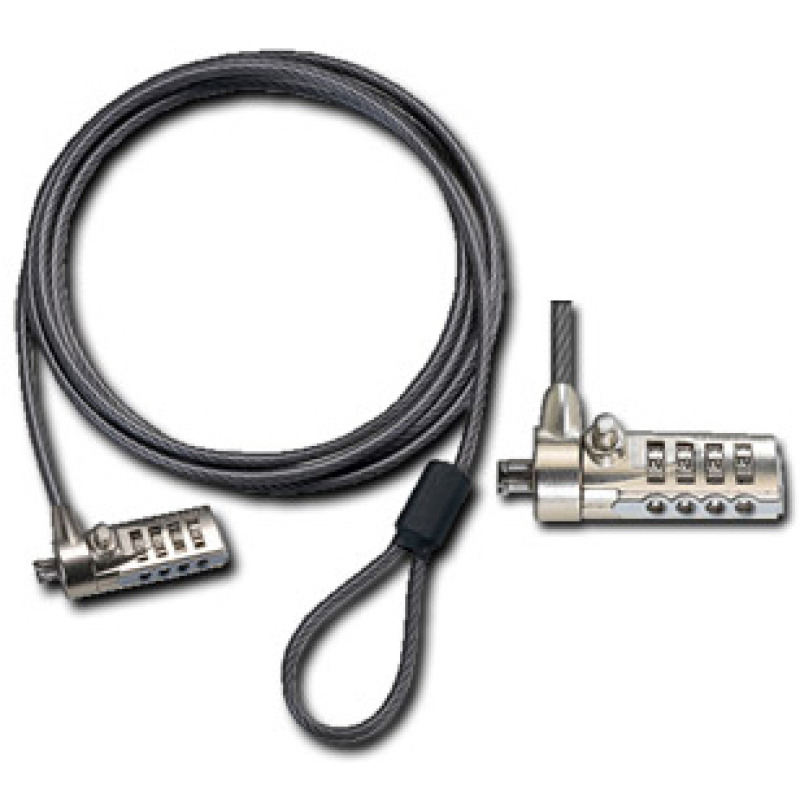 CANDADO DE SEGURIDAD TARGUS ASP61LA T-LOCK RESETTABLE COMBO CABLE LOCK COLOR NEGRO