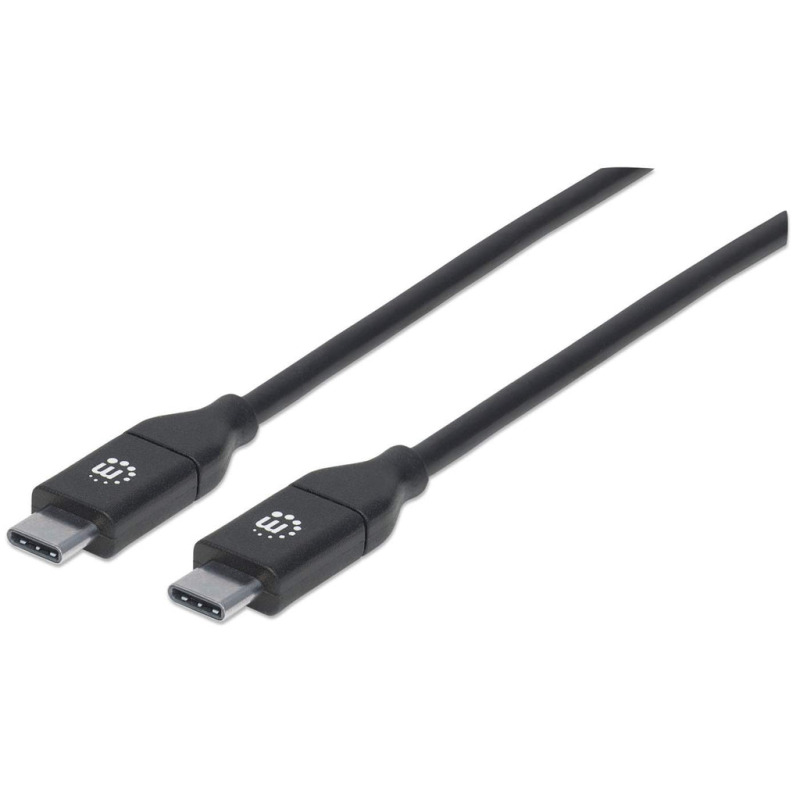 CABLE USB,MANHATTAN,355247,-C V2.0, C-C 2.0M NEGRO 480MBPS 5A