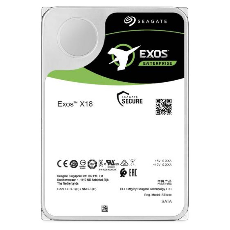 Seagate- Disco Duro para Servidor Seagate Exos X18 3.5''/ 16TB/  SATA III/ 6Gbit/s, 7200RPM/ 256MB Caché image 2