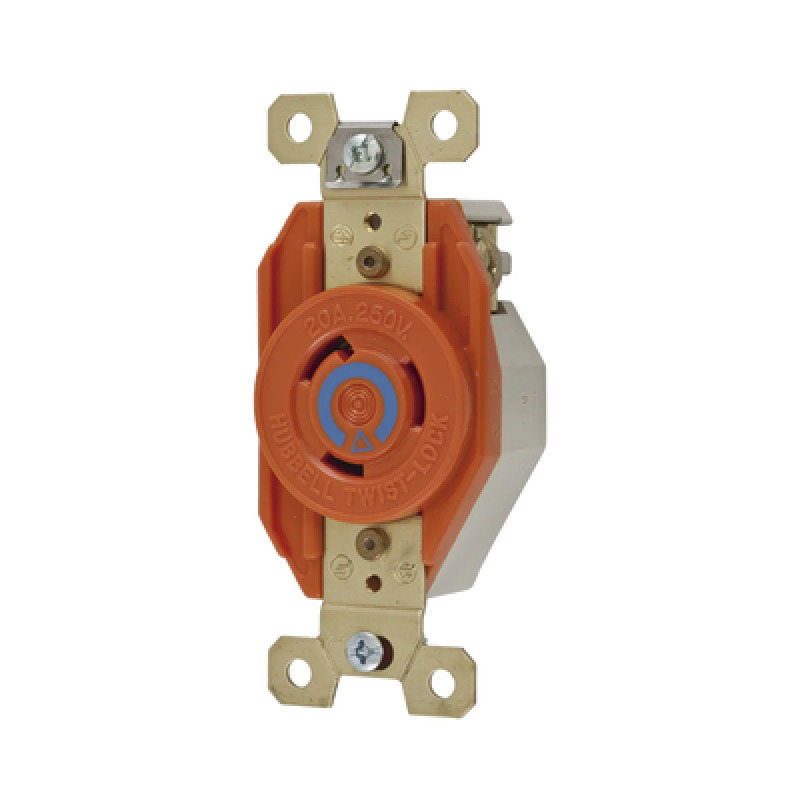 Receptáculo Sencillo de Media Vuelta/ 20 A 250 V CA / 2 Polos 3 Hilos / Nema L620R image 5