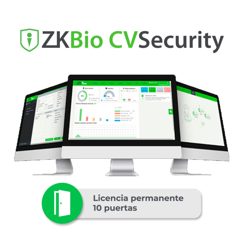 ZKTECO ZKCVACP10 - Licencia Vitalicia para 10 Puertas en Control de Acceso  BioCVSecurity / Hasta 30 000 Usuarios / 200 Departamentos / 200 Áreas image 2