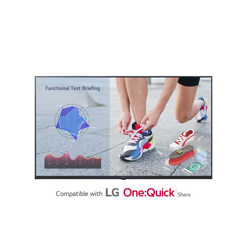 MONITOR SEÑALIZACION DIGITAL LG CON PANEL IPS UHD DE 50 PULGADAS, 400 NITS DE BRILLO PARA USO 16/7 CON PLATAFORMA DE SEÑALIZACIN WEBOS 4.0, CON ALTAVOZ INTEGRADO CONECTIVIDAD 3 HDMI, 2 USB 