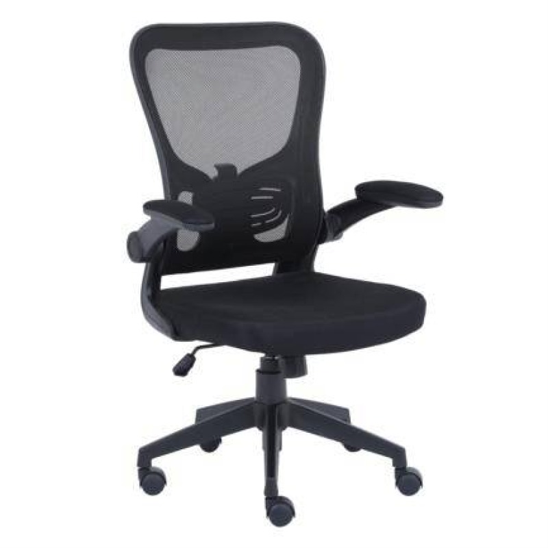 SILLA EJECUTIVA NE-650A NEXTEP DE ALTURA Y DESCANSABRAZOS, AJUSTABLE RECLINABLE, TELA/MALLA NEGRA Y BASE GIRATORIA