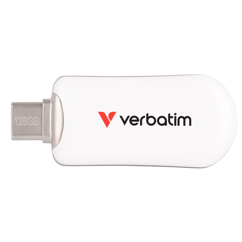 Memoria Verbatim Plectra 128GB USB-C Flash Drive color Blanco
