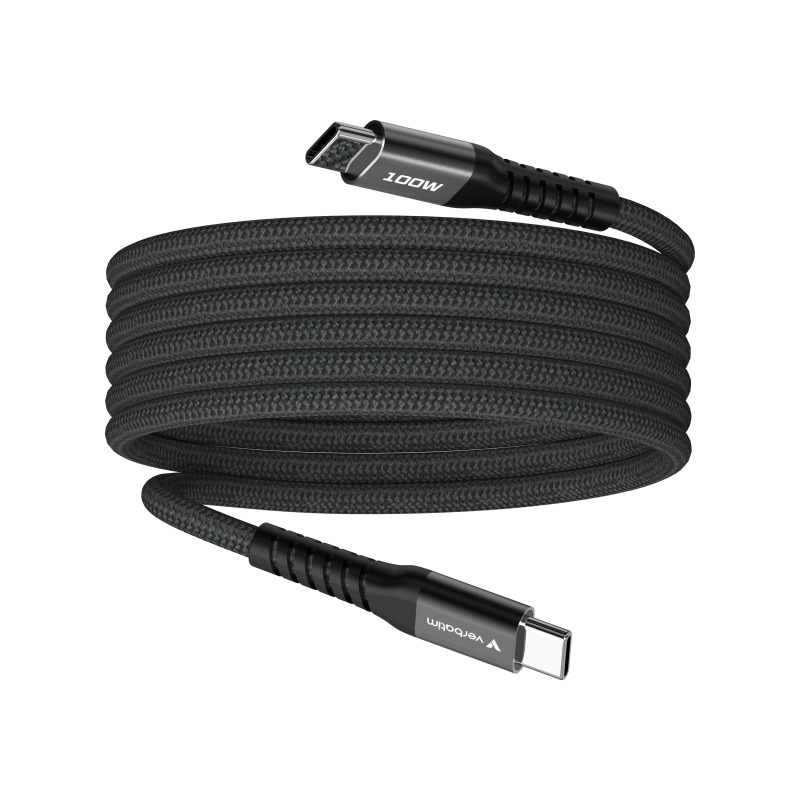 Cable de magnetico Verbatim carga USB-C 100W color Negro de 120 cm