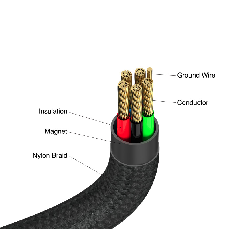 Cable magnetico Verbatim carga USB-C 60W color Negro de 120 cm image 2